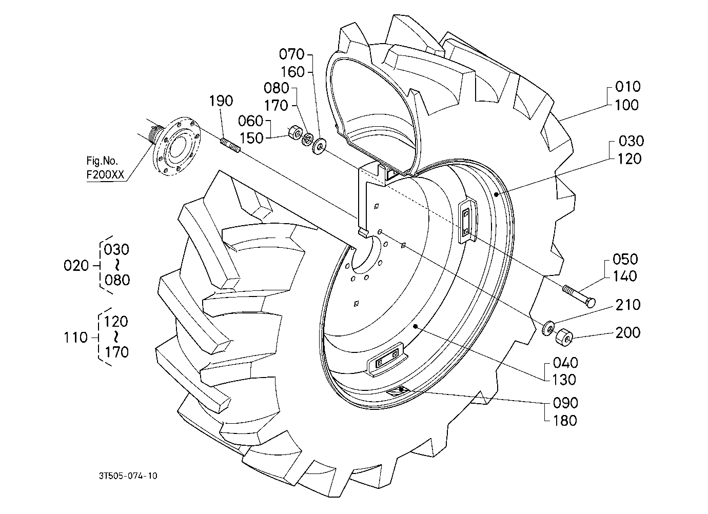 Rear Wheel (520/70R38) [A]
