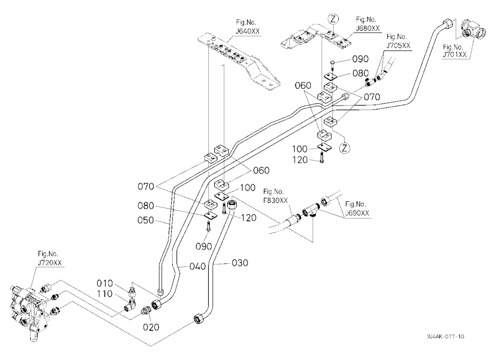 Front Suspension Valve Pipe (Rear) [With Front Sus