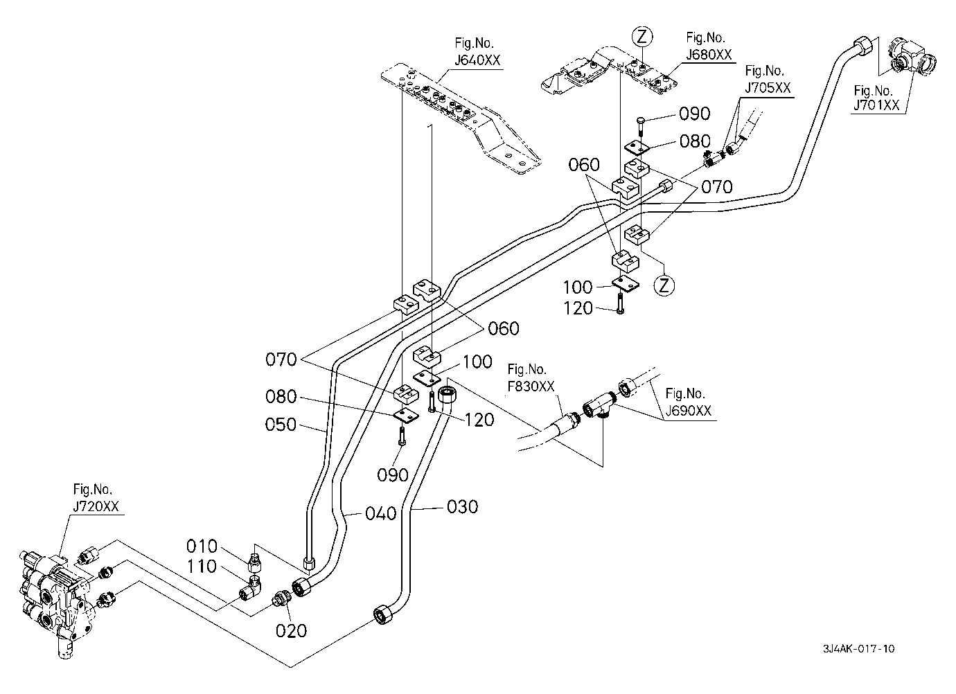 Front Suspension Valve Pipe (Rear) [With Front Sus