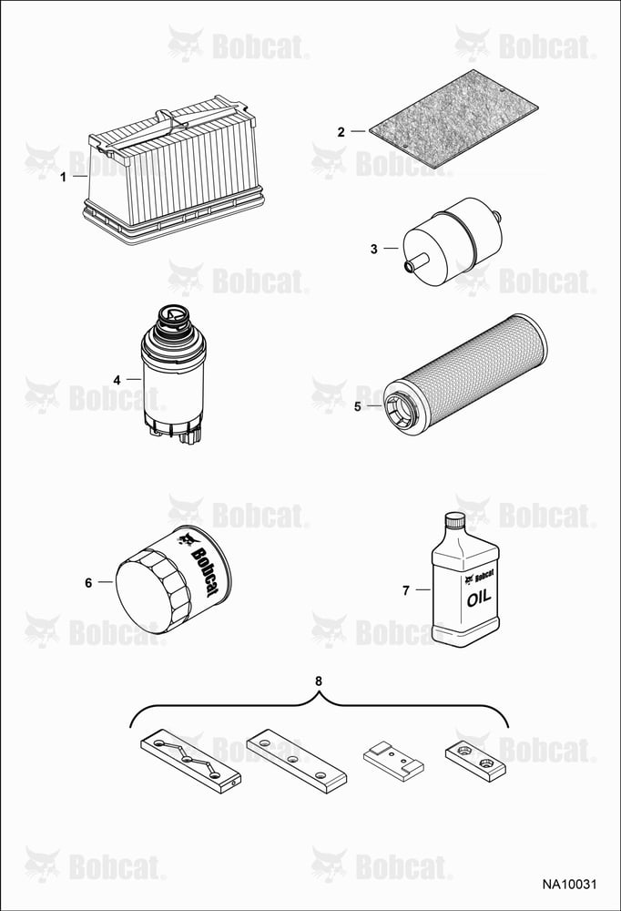 Scheduled Maintenance Items (Every 500 Hours Or Every 6 Months)