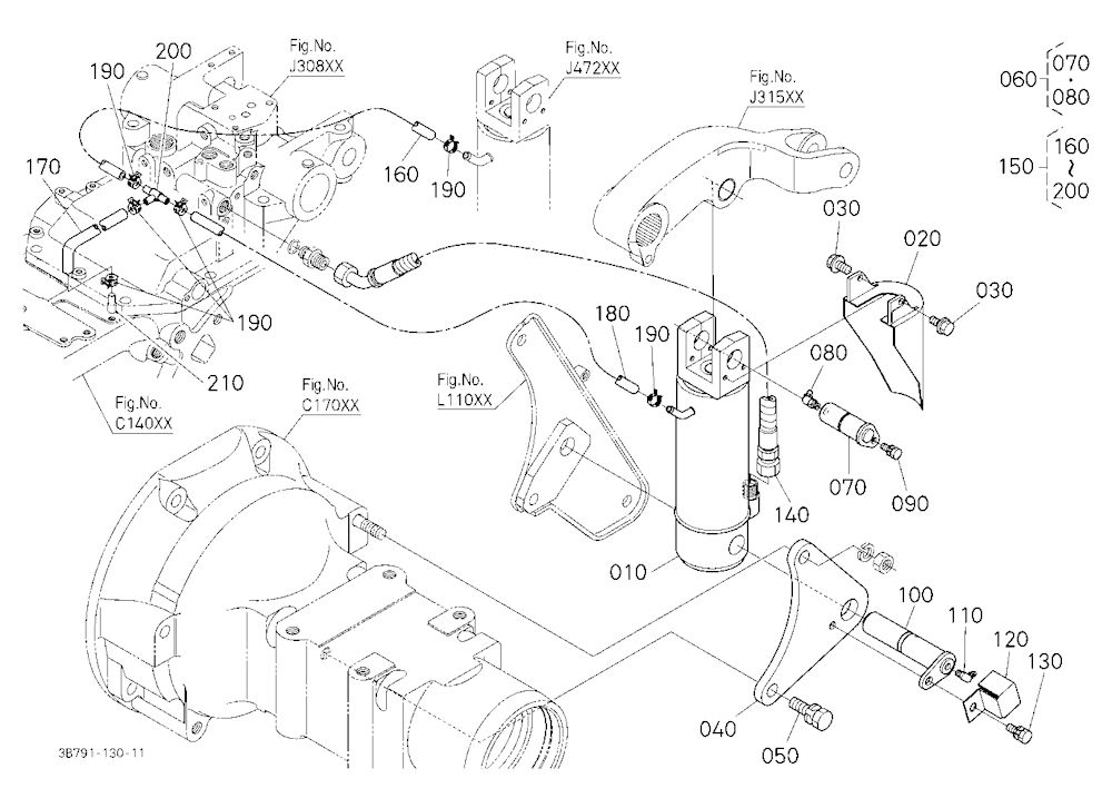 3P-Lift Assist Cylinder Lh
