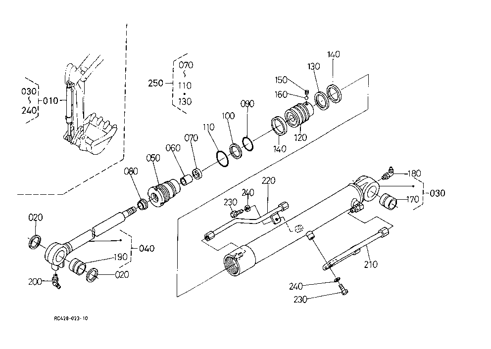 Bucket Cylinder And Component Parts