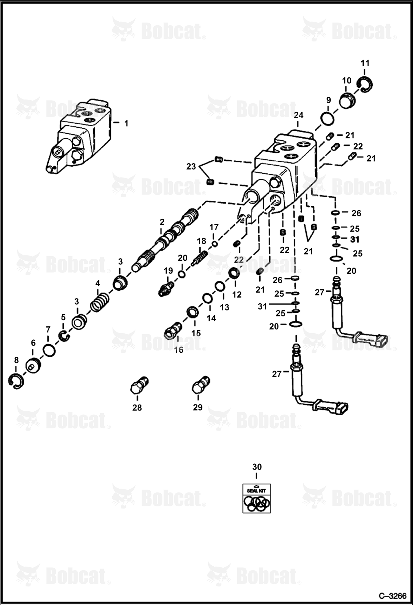 Front Auxiliary Valve (Apitech Valve)  510211001 - 510250691, 508411001 - 508415215, 510111001 - 510126791, 510375001 & Above, 509715001 & Above, 212811001 & Above - Hhh only