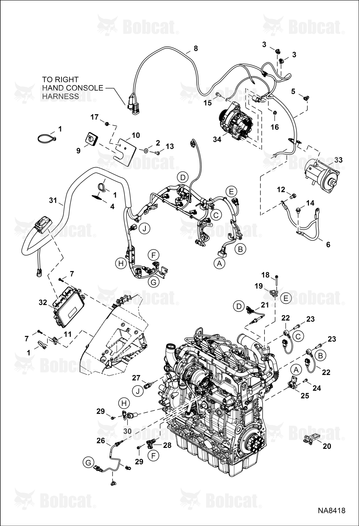 Engine Electrical Circuitry (Engine Harness, Sensors, ALT & Starter)