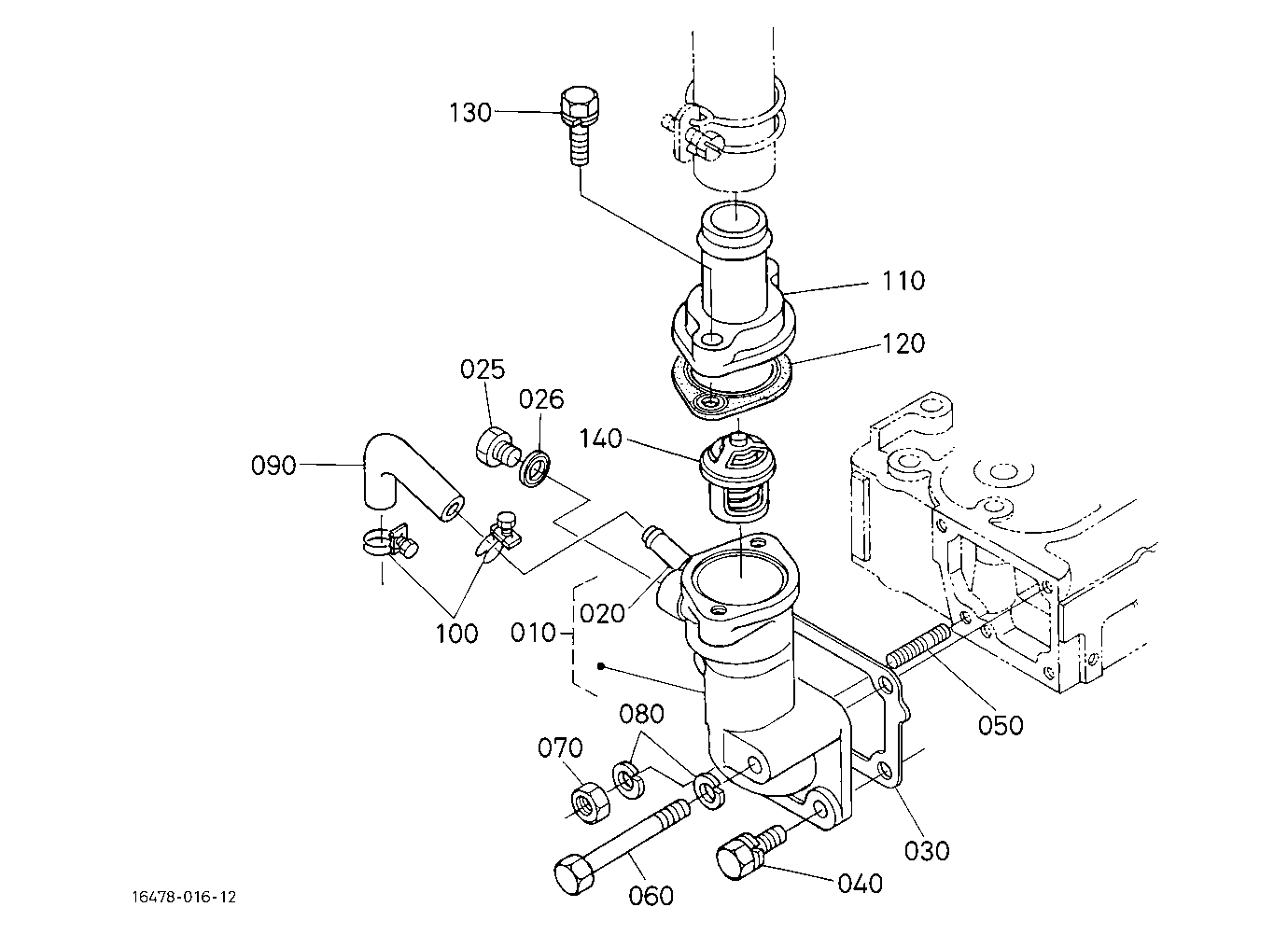 Water Flange And Thermostat