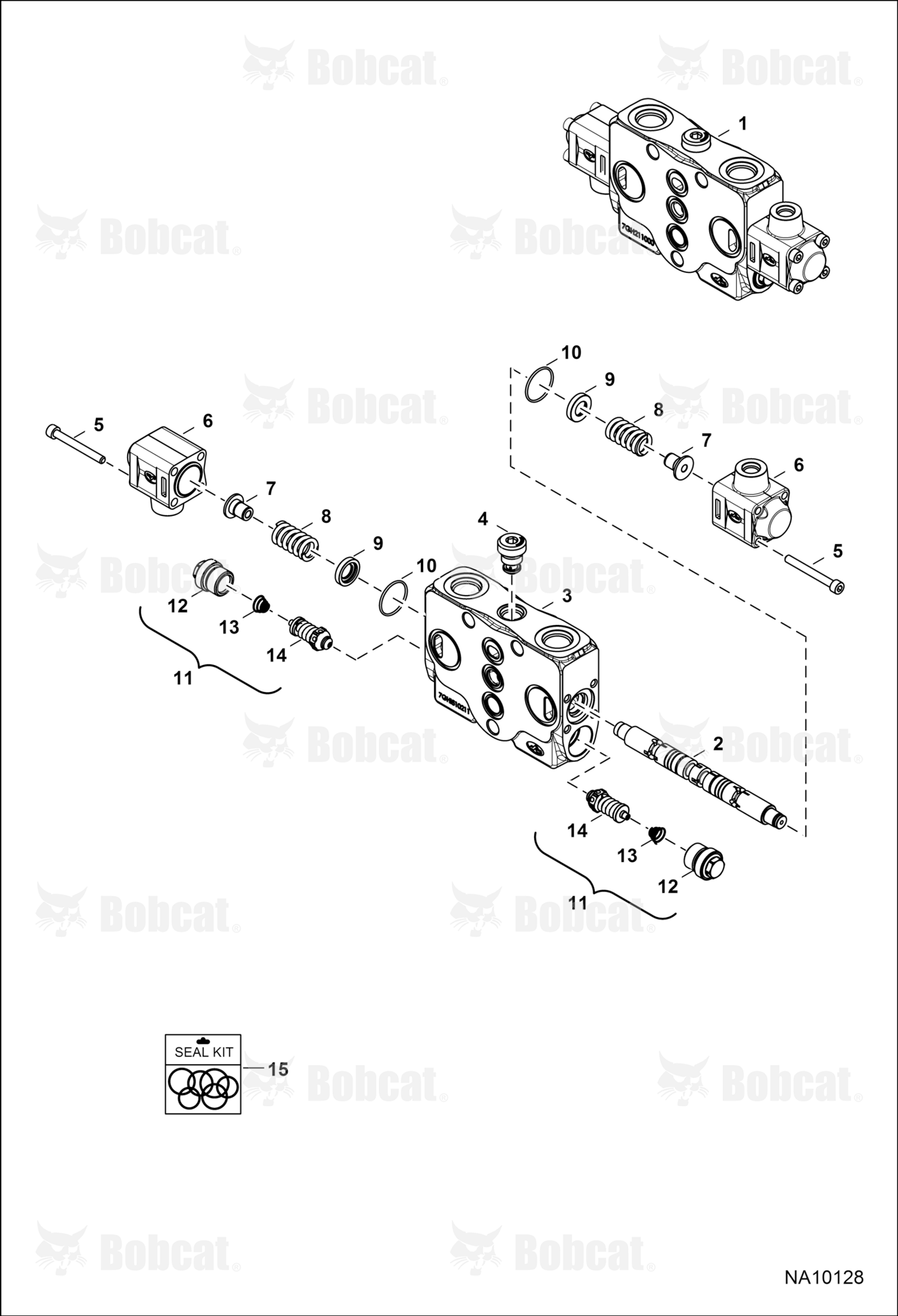 Hydraulic Control Valve (Bucket Section)