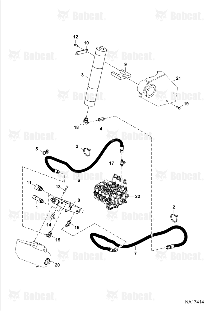 Boom Suspension (Single Accumulator) (W/O Float) B3G415029 & Above, B3G615031 & Above, B3G714052 & Above, B3G814026 & Above, B3G915057 & Above, B3GA15001 & Above, B3GB14029 & Above, B3GC15001 & Above