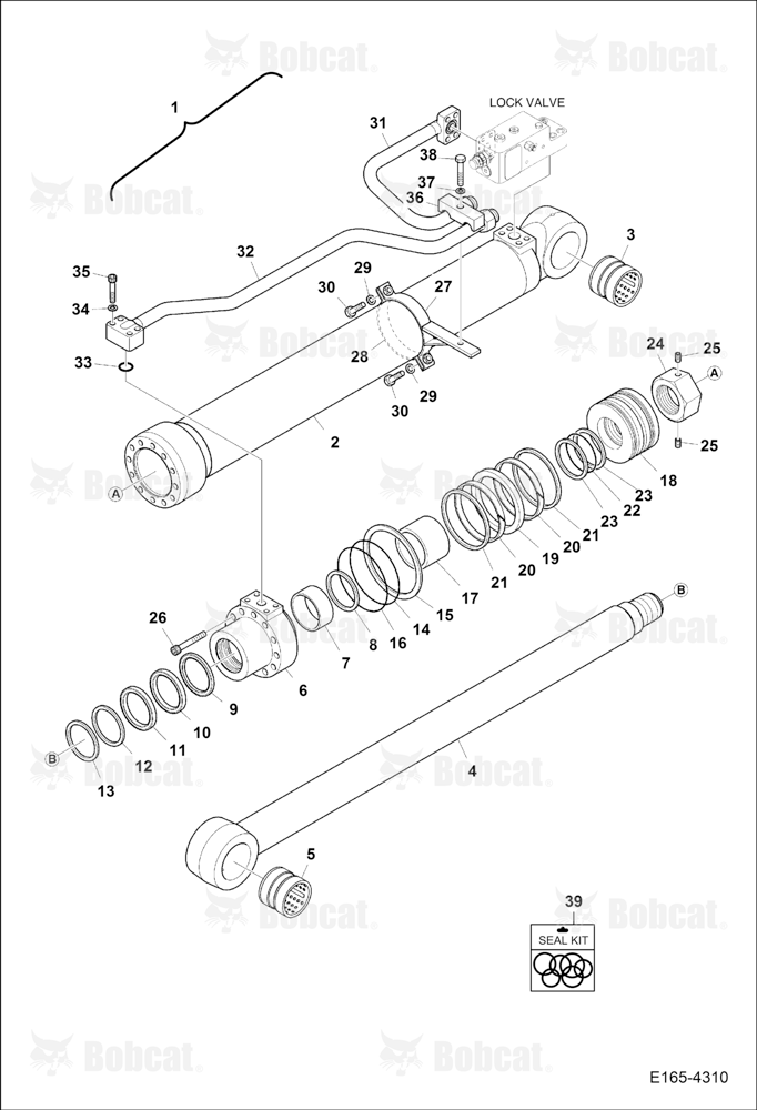Boom Cylinder (LH)(Lock Valve)