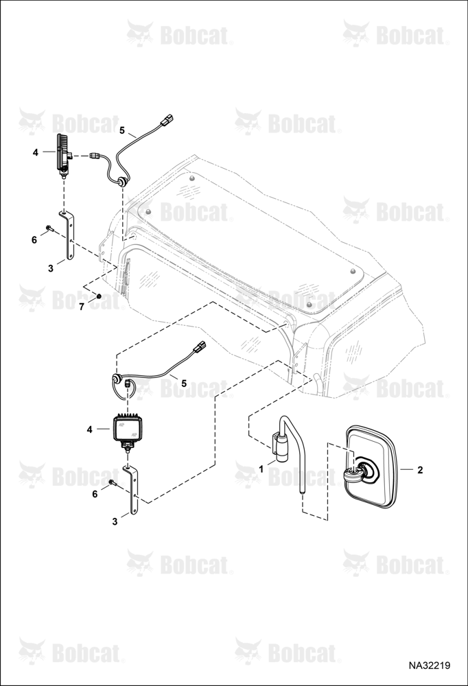 Operator CAB (Front Lights) (Mirrors) B4GR19415 & Above
