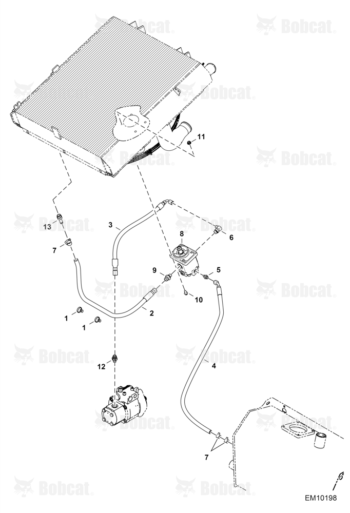 Hydraulic Circuitry (Fan Motor) (Non-reversible)