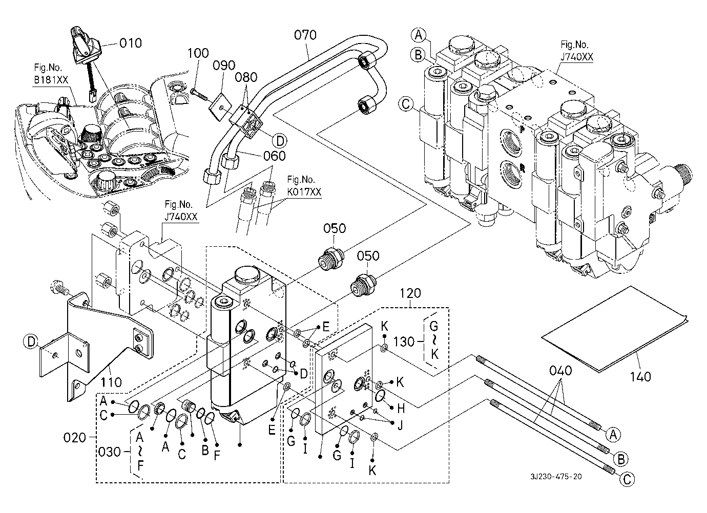 Front 3P Link Kit (Elec.5Th) (Valve) [Option]