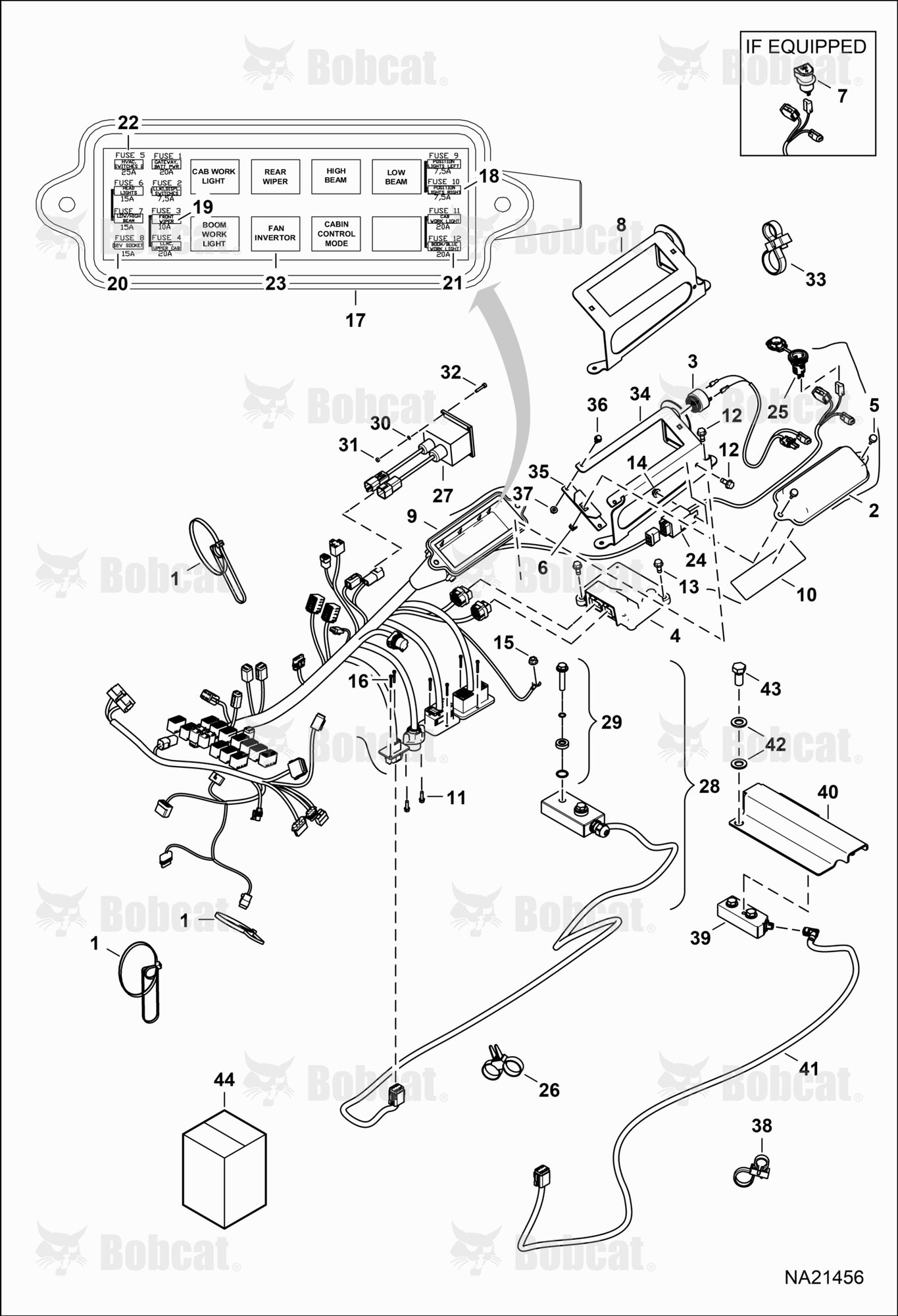 CAB Electrical Circuitry (Lower Harness)
