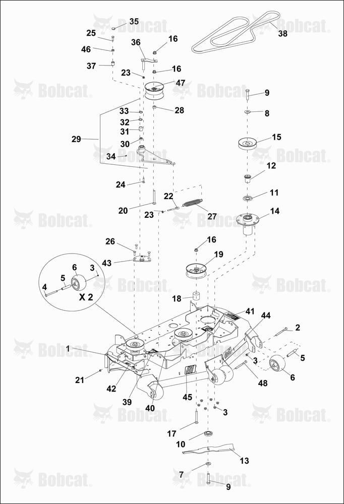 61" Side Deck ASSY