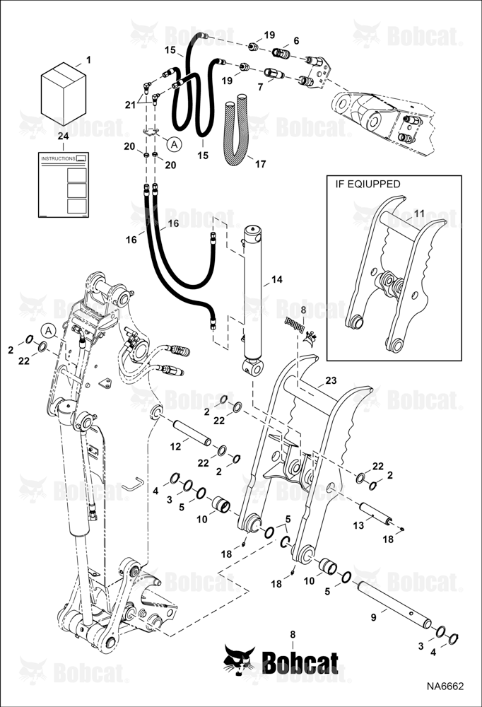 Clamp (Kit) (Extendable Arm) (E42, E45, E55, E60) AYK800101 & Above