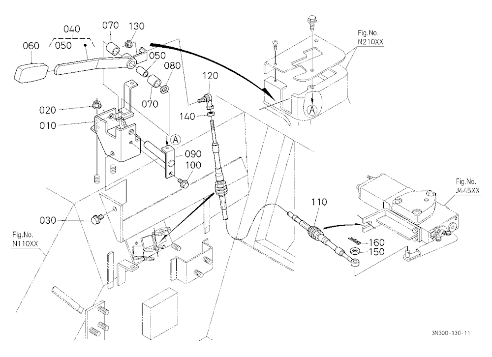 Auxiliary Control Valve Lever [A]
