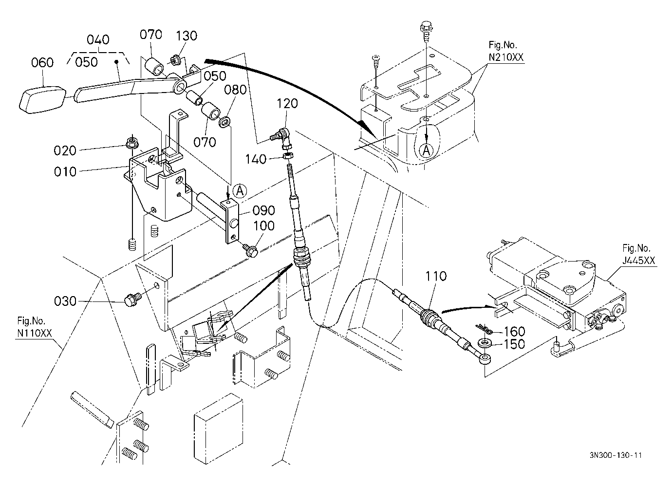 Auxiliary Control Valve Lever [A]