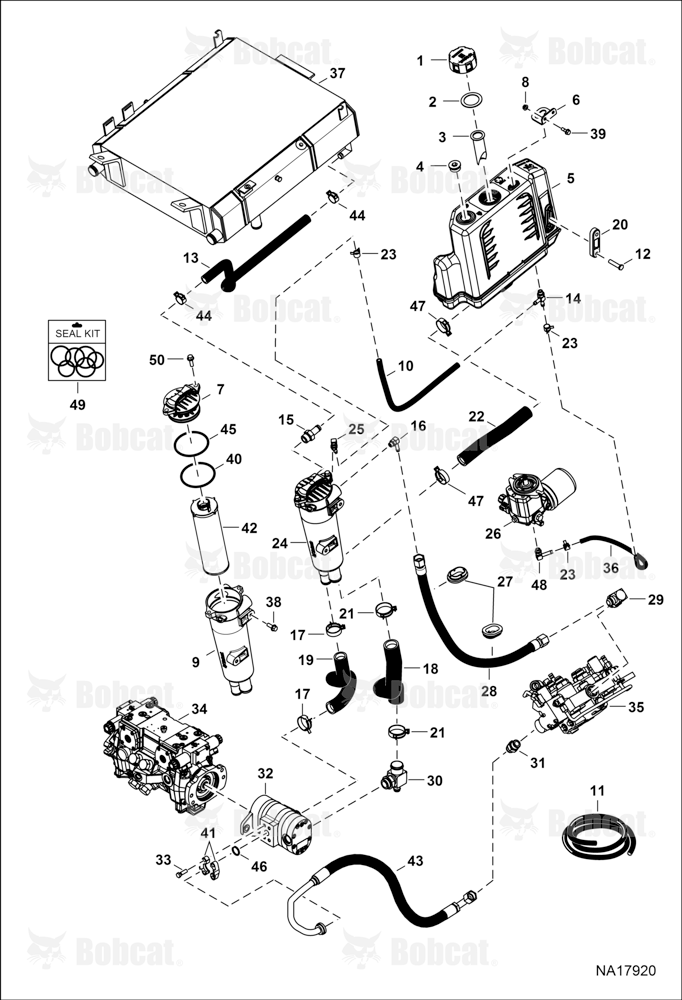 Hydrostatic Circuitry (Tank & Filter) B3BY11681 & Above