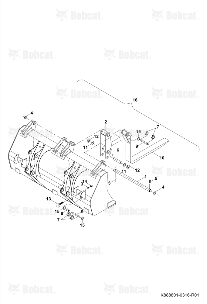 Fork Attachment Bucket  B45311001 - B45311018