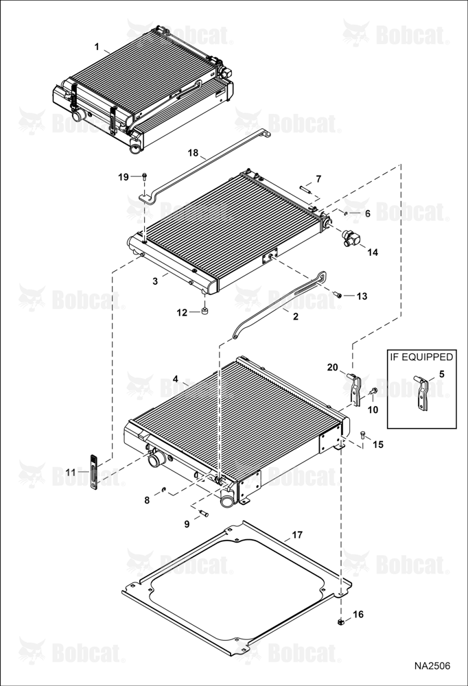 RADIATOR/COOLER Assembly (Bolt Mounted Radiator) A3P411001 - A3P411728, A3P511001 - A3P511310