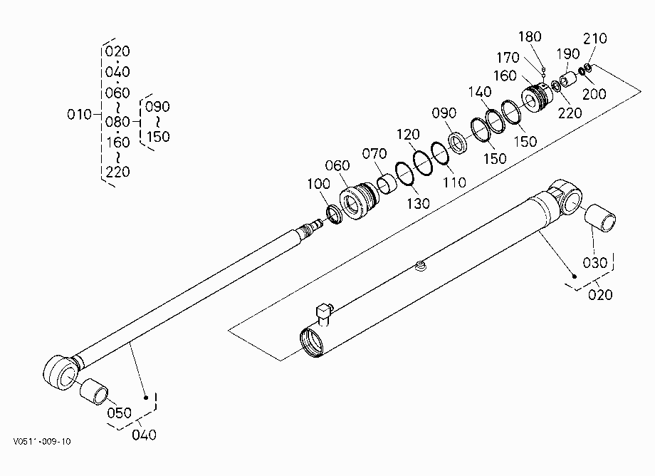 ARM CYLINDER (LH) [COMPONENT PARTS]