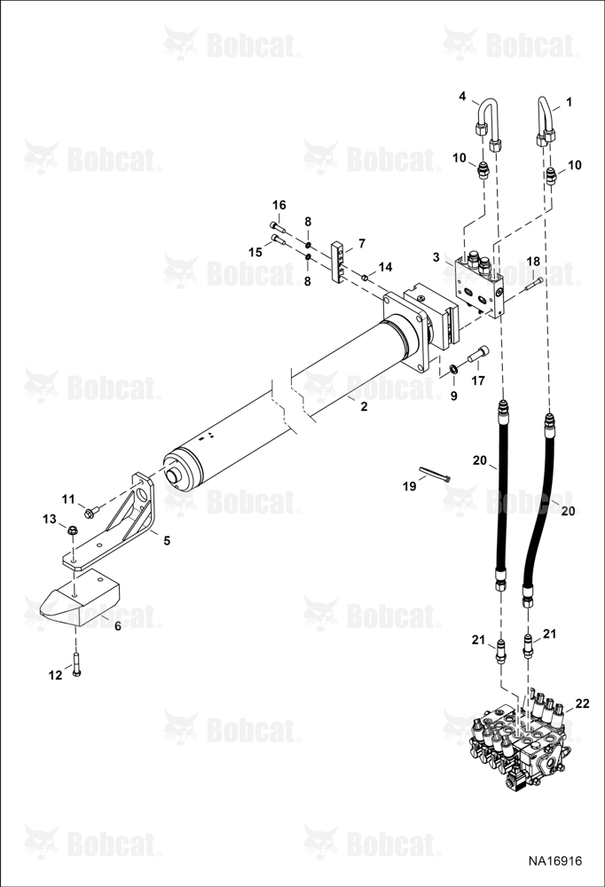 Hydraulic Circuitry (Extension) B41B16001 & Above, B41D16001 & Above