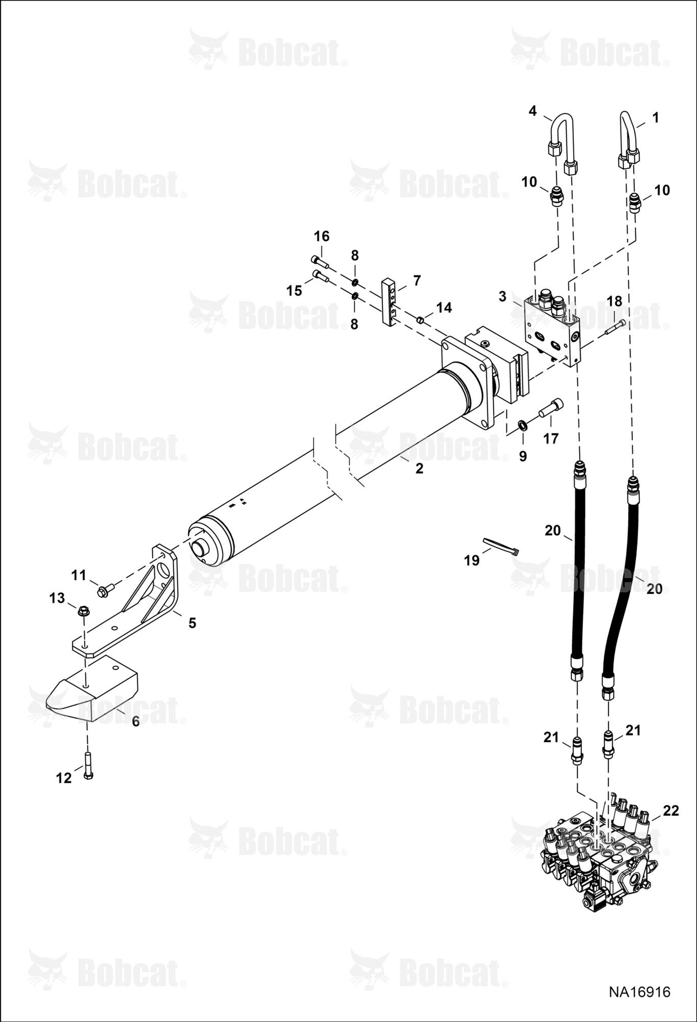 Hydraulic Circuitry (Extension)  B41B16001 & Above, B41D16001 & Above