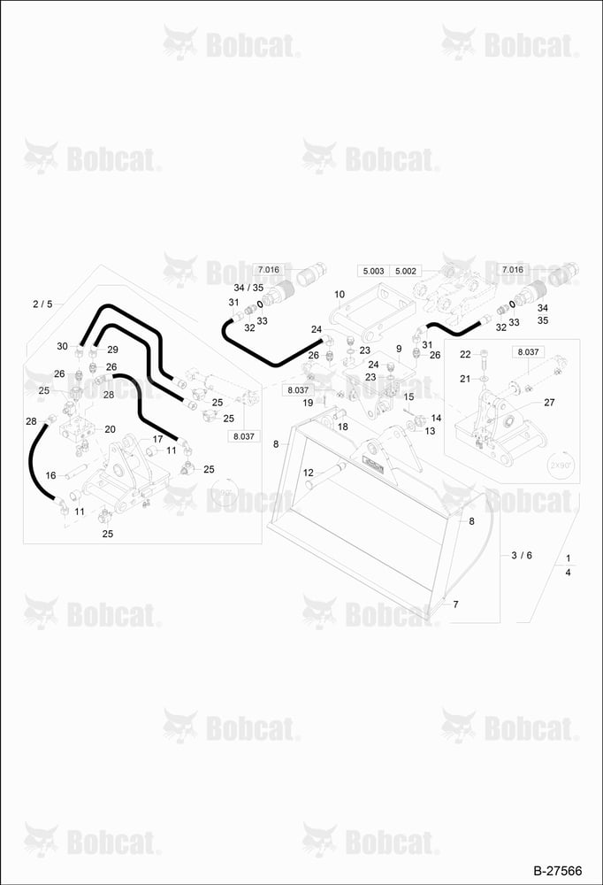 Swivelling Bucket 1500MM, 1800MM CG10 (QUICKLY RELEASABLE)