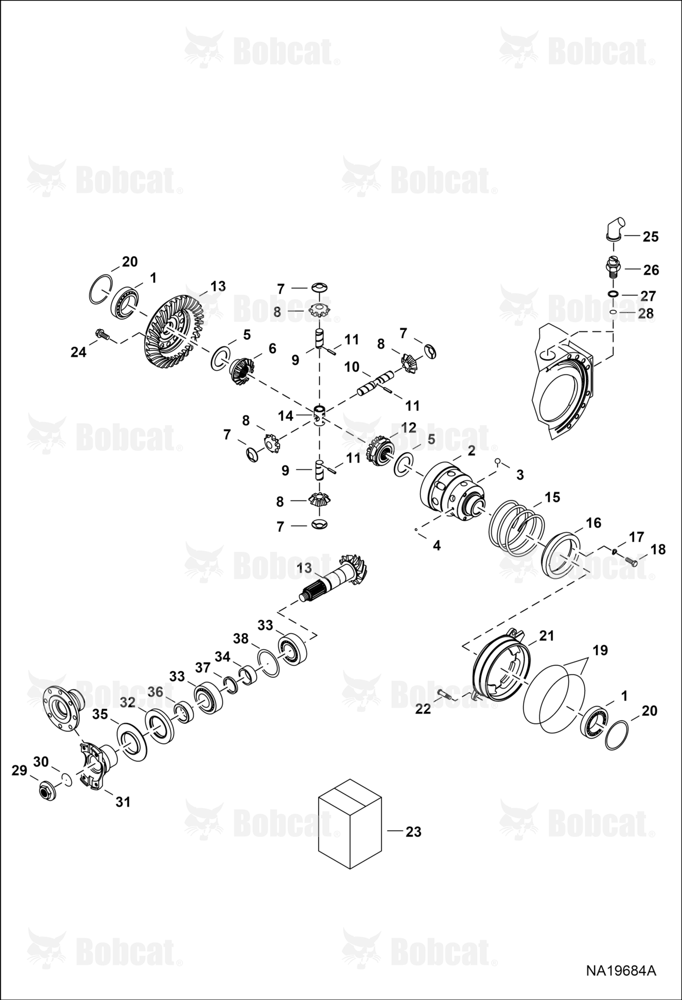 Front Axle (Differential)  B53C12001 & Above