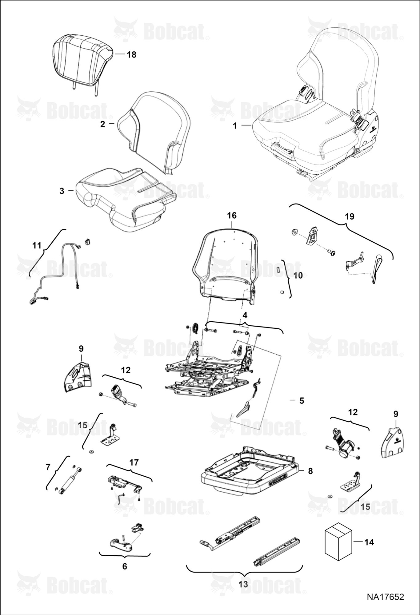 Suspension Seat (Cloth) (Cloth Heated)