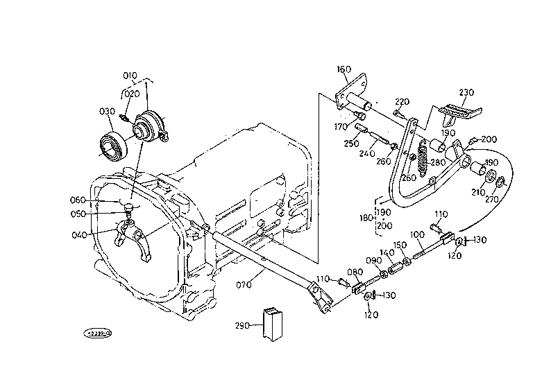 Clutch Fork And Pedal W/O Cab