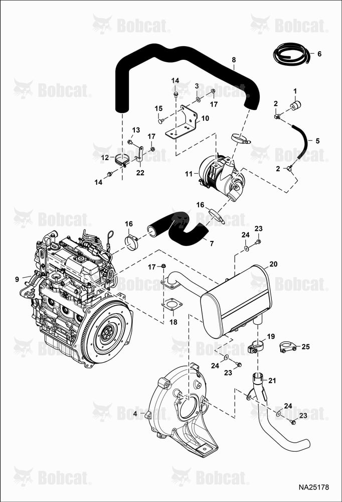 Engine & Attaching Parts (Air Cleaner, Muffler)