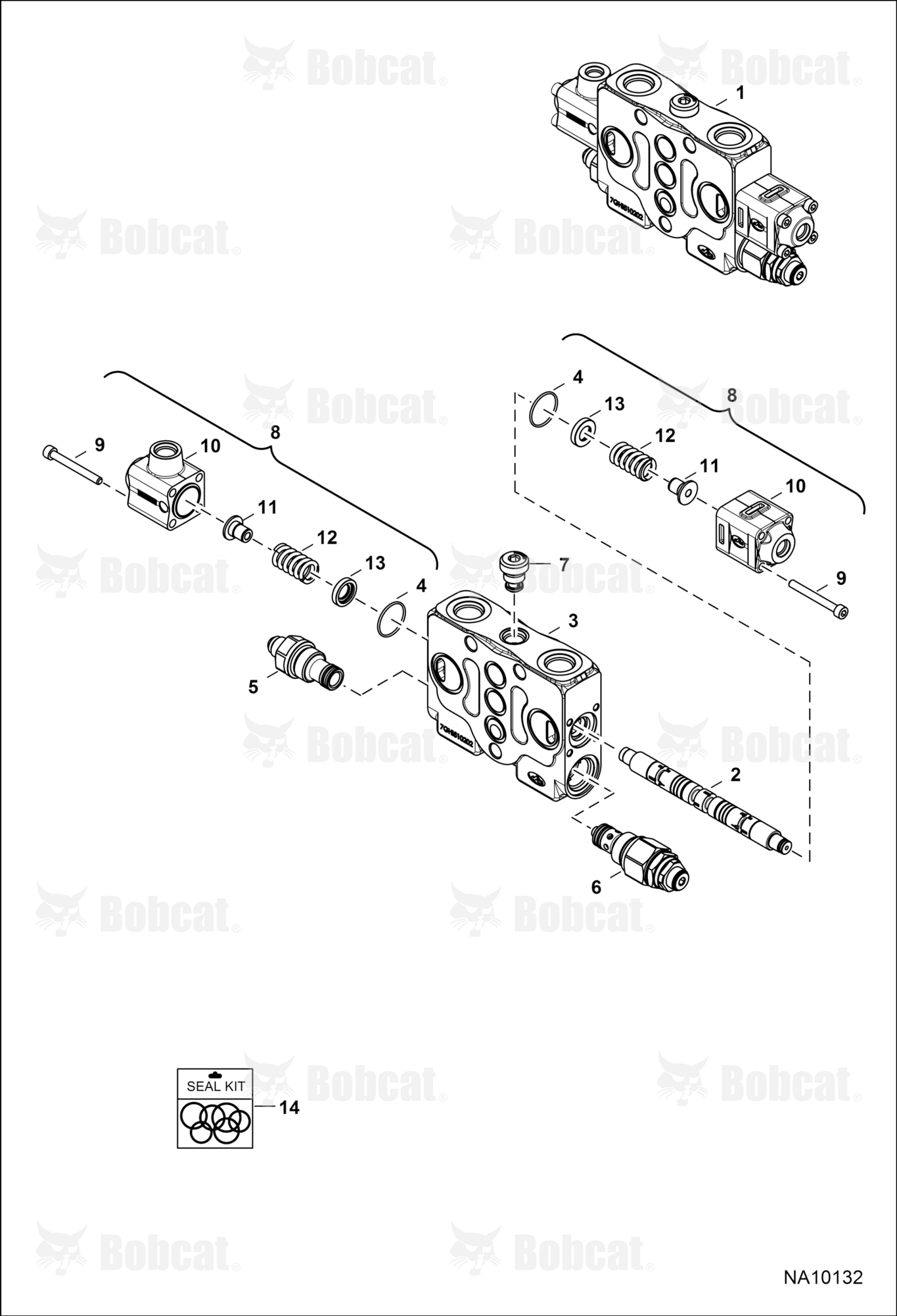 Hydraulic Control Valve (Slew Section)  B3BL11001 - B3BL18066