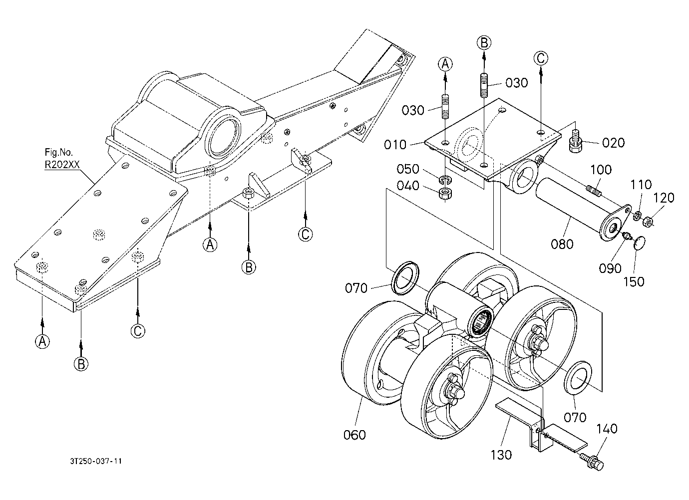 Truck Roller Lh (Power Crawler)