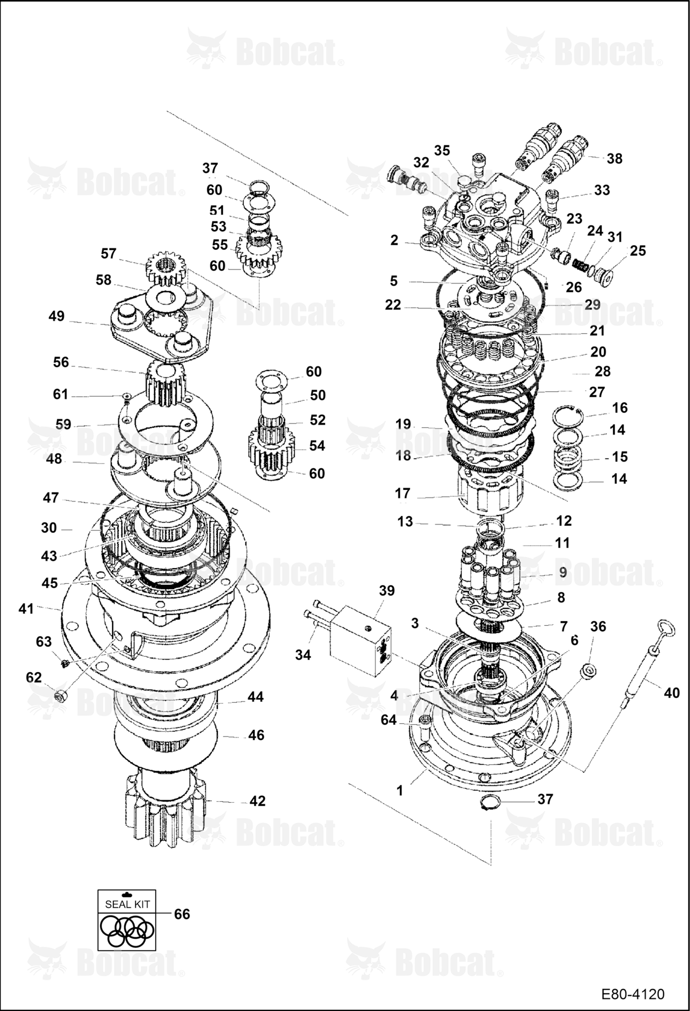 Slew Motor  AETB11001 - AETB11719, AET311001 - AET311719