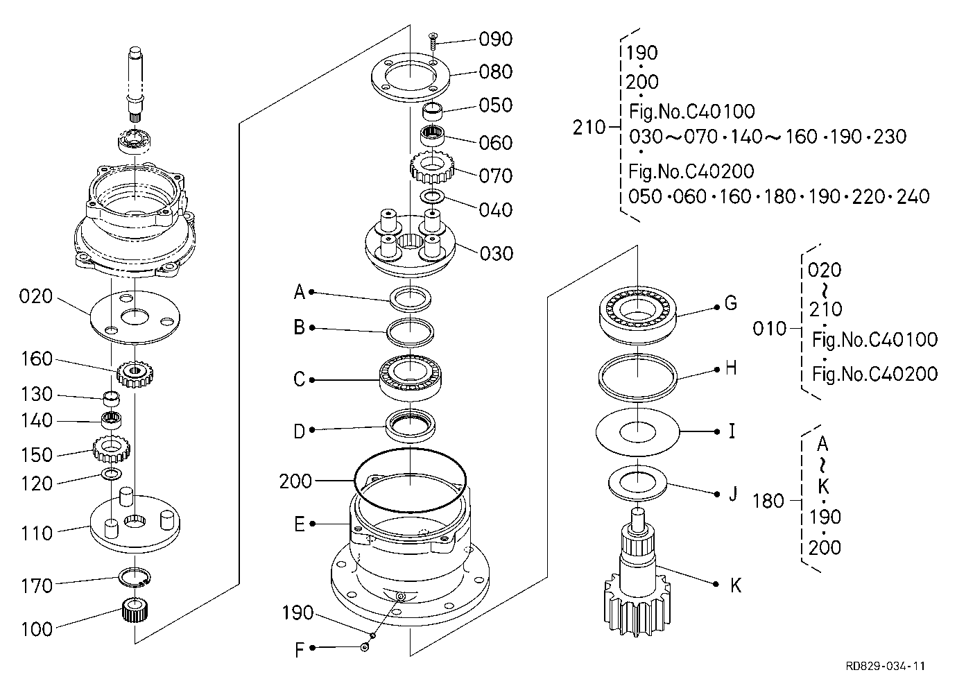 Swivel Motor (Housing) [Component Parts]