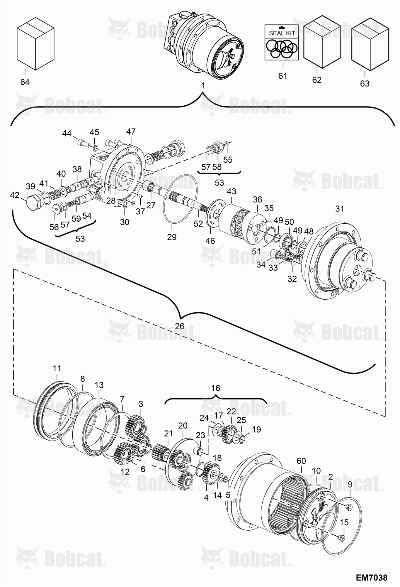 Travel Motor (2 Speed)(#6691107)  AB4711001 - AB4711299