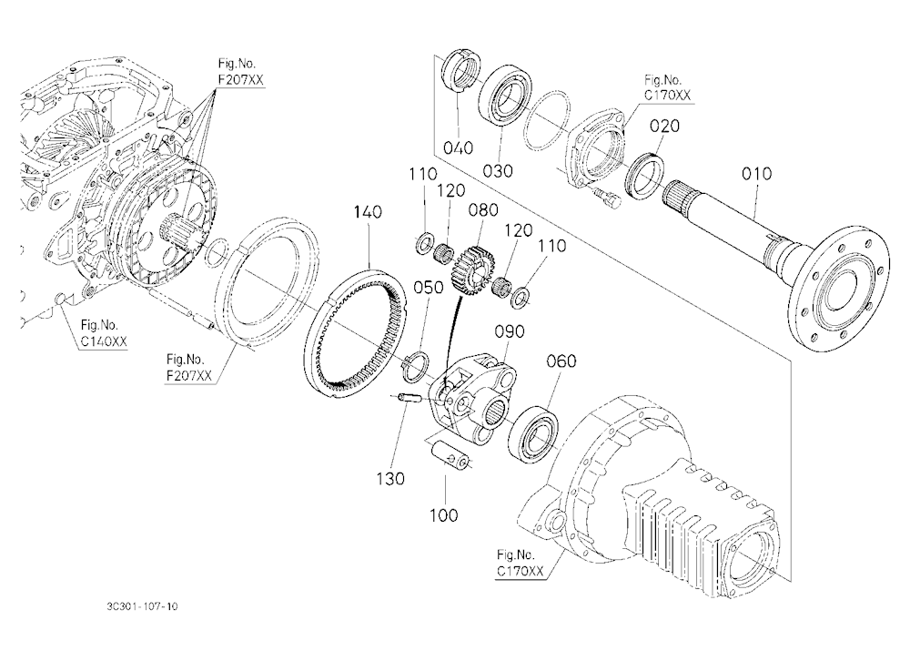 Rear Axle Lh