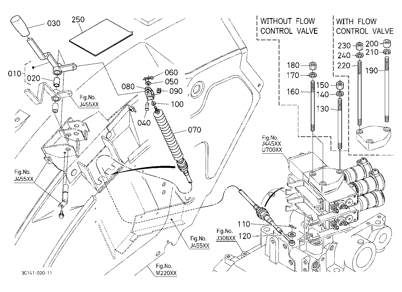Auxiliary Control Valve Lever Kit (2Nd) (W/G No.M7