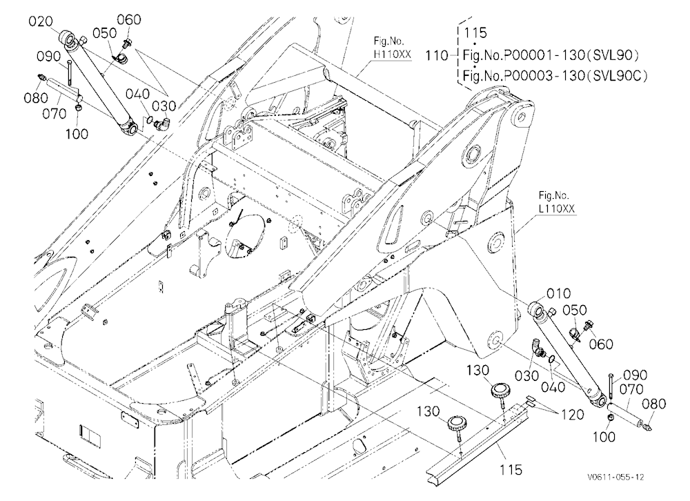 Arm Cylinder (Lh) (Component Parts)