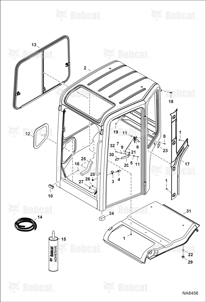 Operator CAB (RH Window & Insulation)