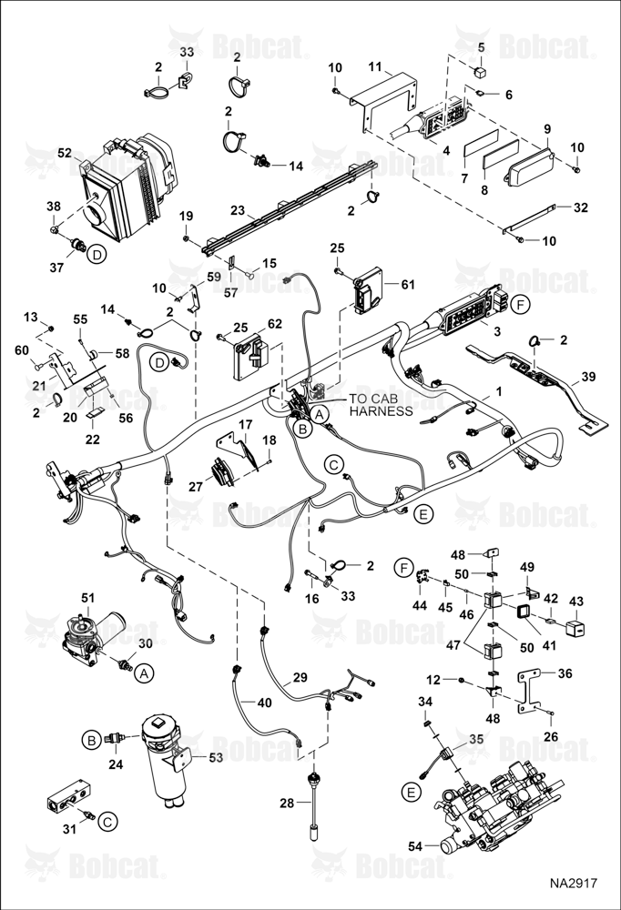 Engine Electrical Circuitry (Frame Harness & Filter Sensors)  ASRW11001 - ASRW11749