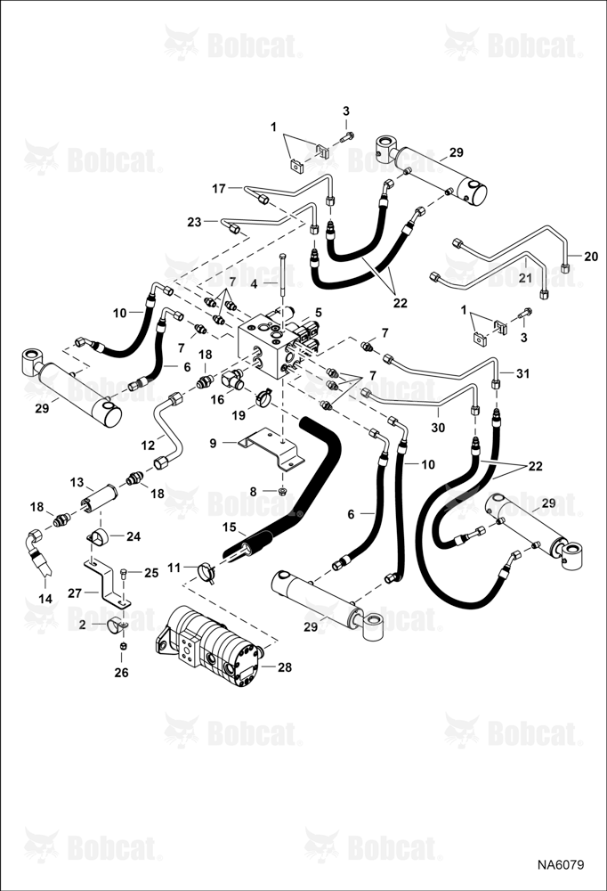 Hydrostatic Circuitry (Steering Valve) A3P611001 - A3P612762, A3P711001 - A3P712783