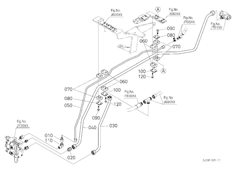 Front Suspension Valve Pipe (Rear) [With Front Sus