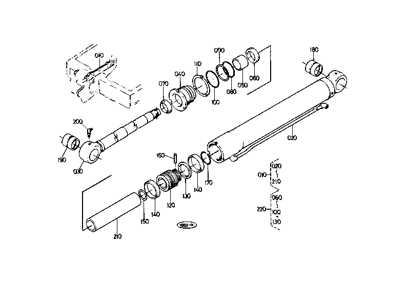 Swing Cylinder and Component Parts Except [Ke. S. Ke