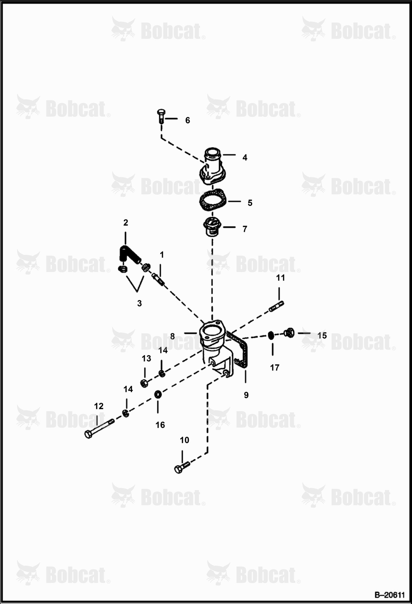 Water Flange & Thermostat