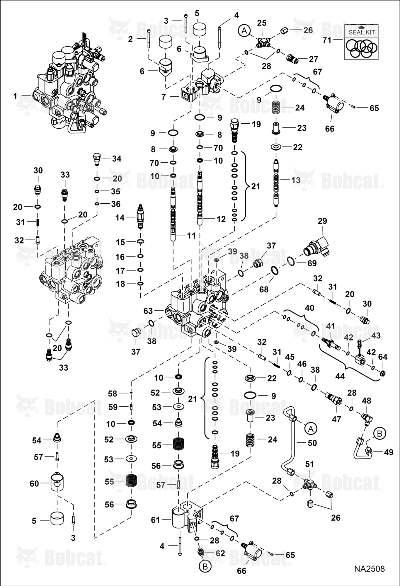 Hydraulic Control Valve (AHC/ACS/SJC)  A3L935001 & Above, A3LH11277 & Above