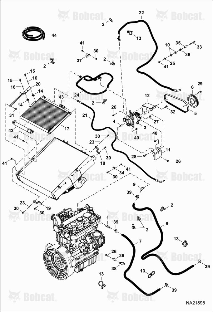 Engine & Attaching Parts (Heat & A/C Components)