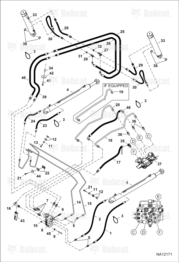Hydraulic Circuitry (W/BPV Junction Block) B42411001 - B42412800