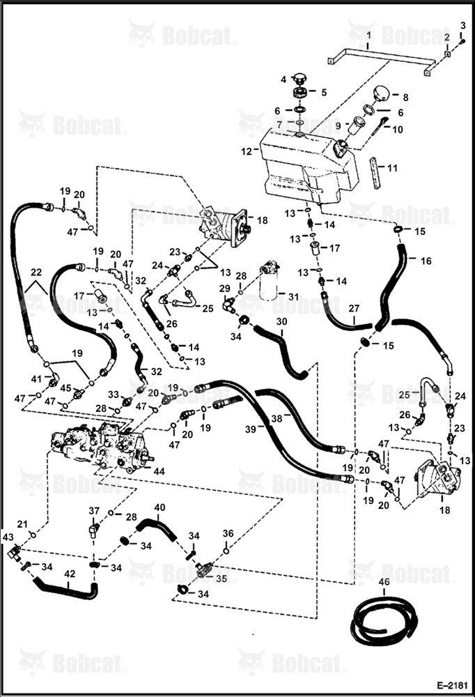 Hydrostatic Circuitry 512811001 & Above, 510250692 & Above, 508415216 & Above, 510126792 & Above