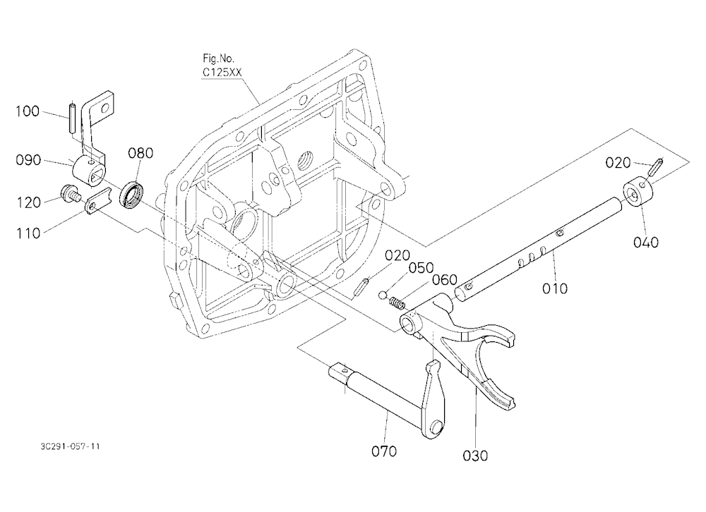 Range Gear Shift Fork